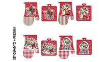 XMAS VIENNA OVEN HOLDER + GLOVE SET Tellini S.r.l. Wholesale Clothing